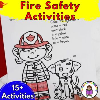 Fire Safety Worksheets for Kindergarten Centers by Teaching Reading