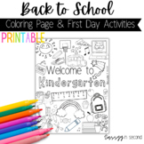 Kindergarten First Day of School Coloring Activities