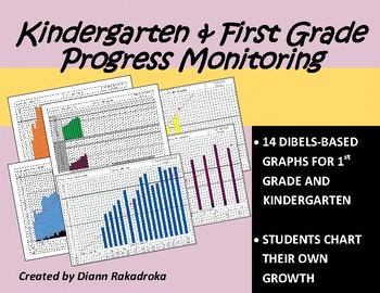 Preview of DIBELS Progress Monitoring Graphs for Kindergarten & First Grade