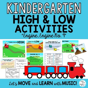 Preview of Kindergarten Music Lessons and Movement Activities: Pitch, Melody, High, Low