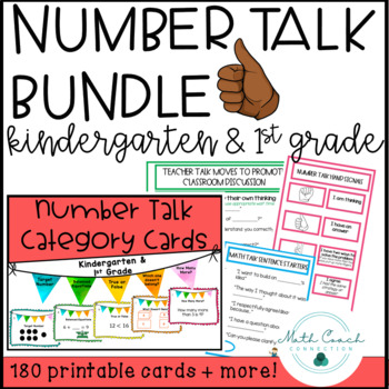 Preview of Kindergarten & First Grade Number Talk BUNDLE | Math Fact Fluency