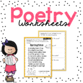 Kindergarten & First Grade Poetry Unit -  Reading and Comp