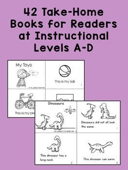 Kindergarten Homework - Reading BUNDLE for Guided Reading levels A-D