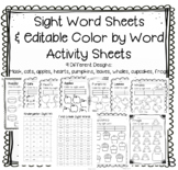 Editable Sight Word Worksheets - Free Sight Words List - C