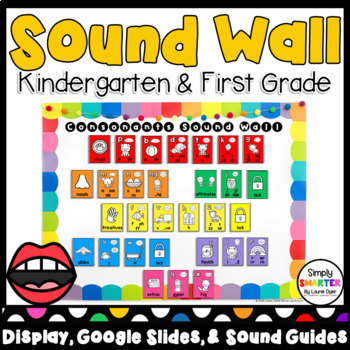 Kindergarten & First Grade Sound Wall, Google Slides, & Teacher Guides