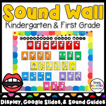 Preview of Kindergarten & First Grade Sound Wall, Google Slides, & Teacher Guides