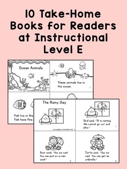 Take Home Books {for Kindergarten / First Grade Readers at Guided