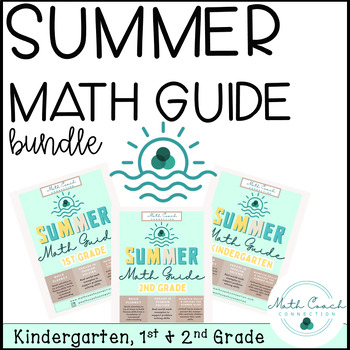 Preview of Kindergarten, First Grade and Second Grade Summer Math Resource Bundle