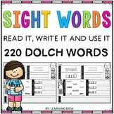 Kindergarten First Second Grade Sight Words Worksheets