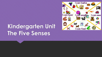 Preview of Kindergarten Five Senses Unit