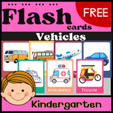 Kindergarten Flash Cards Vehicles, For kids