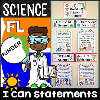 Preview of Kindergarten Florida Science Standards I Can Statements Florida Standards NGSSS