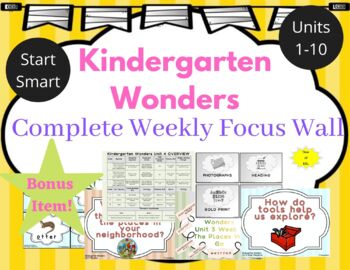 Preview of Kindergarten Focus Wall (Complete Set Supplement for Wonders 2020)
