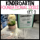 Kindergarten Foundational Skills Monthly Checklists- Set 2