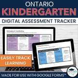 Kindergarten Four Frames Assessment Tracker FULL YEAR for 