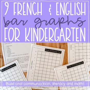 Preview of Kindergarten French AND English Graphing // Survey Class Preferences