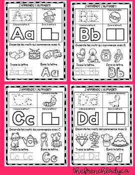 Kindergarten French Alphabet Pages - French Printables - L'alphabet ...