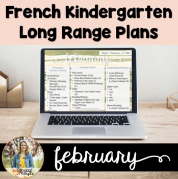 Preview of EDITABLE Kindergarten French Immersion Plans: February