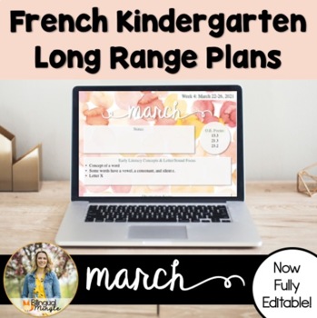 Preview of Kindergarten French Immersion Plans: March