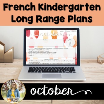 Preview of Kindergarten French Immersion Plans: October