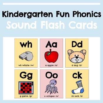 Preview of Kindergarten Fun Phonics Sound Flash Cards