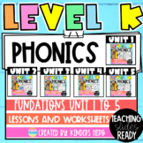 Kindergarten Fun Phonics Unit 1-5 Lesson slides and worksheets