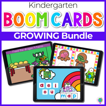 Preview of Kindergarten GROWING Bundle | Boom Cards™ Digital Task Cards