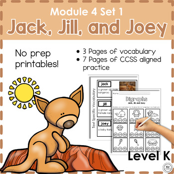 Preview of Kindergarten Geodes® - Jack, Jill, and Joey No Prep - Phonics and CCSS aligned