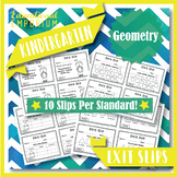 Kindergarten Geometry Exit Slips ⭐ Geometry Math Exit Tickets