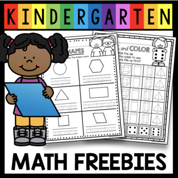 Preview of FREE Geometry Worksheets and Math Centers - Pre-K First Grade