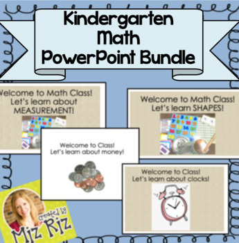 Preview of Kindergarten Math PowerPoint Bundle (6 Units!)