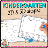 Kindergarten Geometry 2D and 3D Shapes Activities and Assessments
