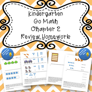 Preview of Kindergarten Go Math Chapter 2 Review Homework