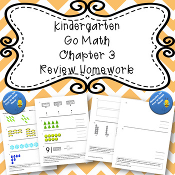 Preview of Kindergarten Go Math Chapter 3 Review Homework