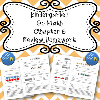 Preview of Kindergarten Go Math Chapter 6 Review Homework