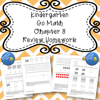Preview of Kindergarten Go Math Chapter 8 Review Homework