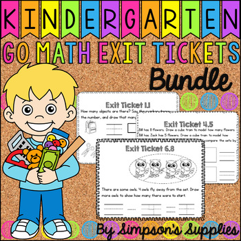 Preview of Kindergarten Go Math Exit Ticket Bundle | Distance Learning | Google Slides