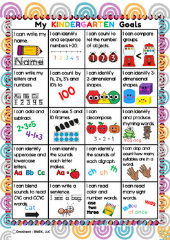 Preview of Kindergarten Goals List