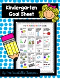 Kindergarten Goals Sheet
