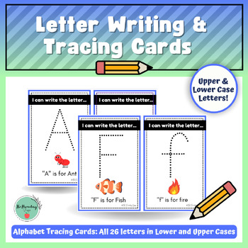 Kindergarten & Grade 1 Letter Tracing Cards: Upper Case & Lower Case ...