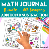 Kindergarten Grade 1 Math Journal Prompts | Bundle | Commo