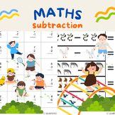 Kindergarten-Grade 1 subtraction superstars.printable work