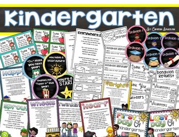 Preview of Kindergarten Graduation Celebration End of the Year Bundle (Poems, Gift Tags)
