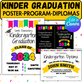 Kindergarten Graduation Ceremony Bundle - Editable Poster,