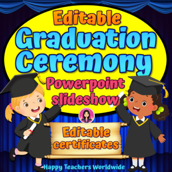 Kindergarten Graduation Ceremony Powerpoint Slideshow Tpt