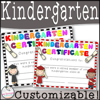 kindergarten graduation certificatesthe self