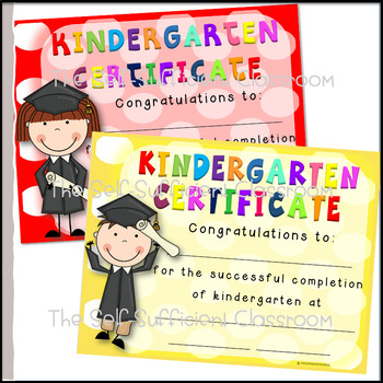 kindergarten graduation certificatesthe self