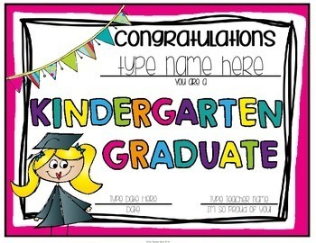 kindergarten graduation certificates kindergarten