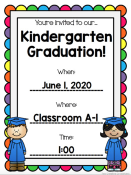 kindergarten graduation diploma certificate invitation worksheets