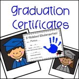 Kindergarten & Preschool Graduation Handprint Certificate